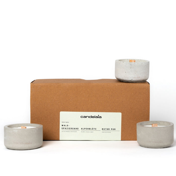 3er Set Berg-Teelichter