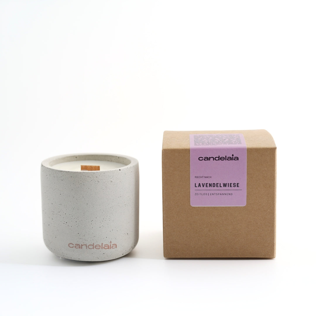 Duftkerze Lavendelwiese
